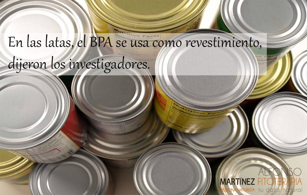 El BPA de los productos enlatados